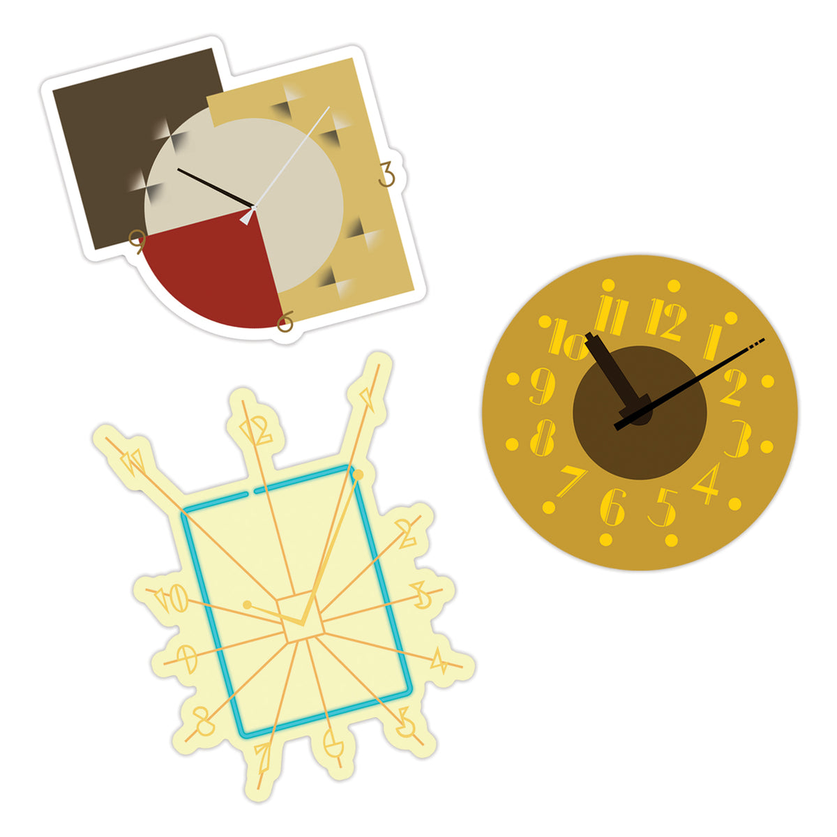 BW Clocks Sticker Pack – Merch Motel