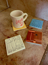 Load image into Gallery viewer, BW Ceramic Coaster Set