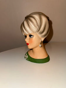 Vintage Lady Head Vase