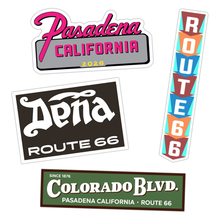 Load image into Gallery viewer, Pasadena Route 66 Sticker Pack