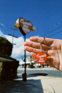 Cupid's Hot Dogs Keychain