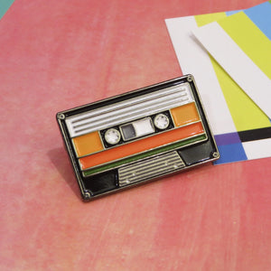 Retro Cassette Enamel Pin by Merch Motel
