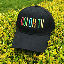 Load image into Gallery viewer, Retro COLOR TV Embroidered Black Hat by Merch Motel
